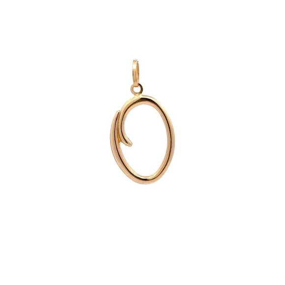 Unbranded Jewelry - 18K Gold Pendant Letter O Initial Alphabet